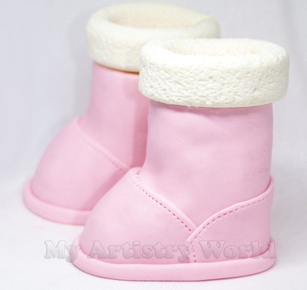 Winter Baby Boots cake toppers