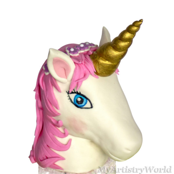 unicorn head cake topper