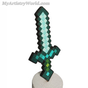 Minecraft Sword cake topper