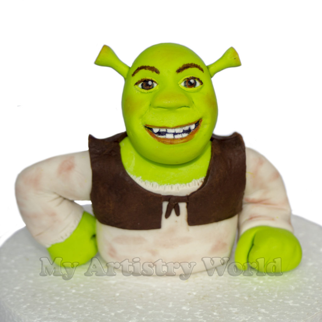 Shrek cake topper (upper part) - My Artistry World