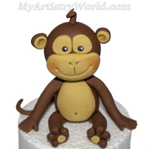 Monkey cake topper