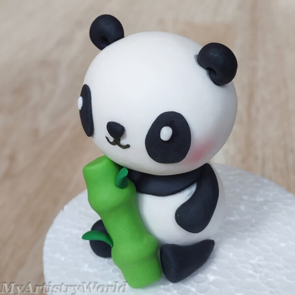 Edible Panda with Bamboo cake topper.