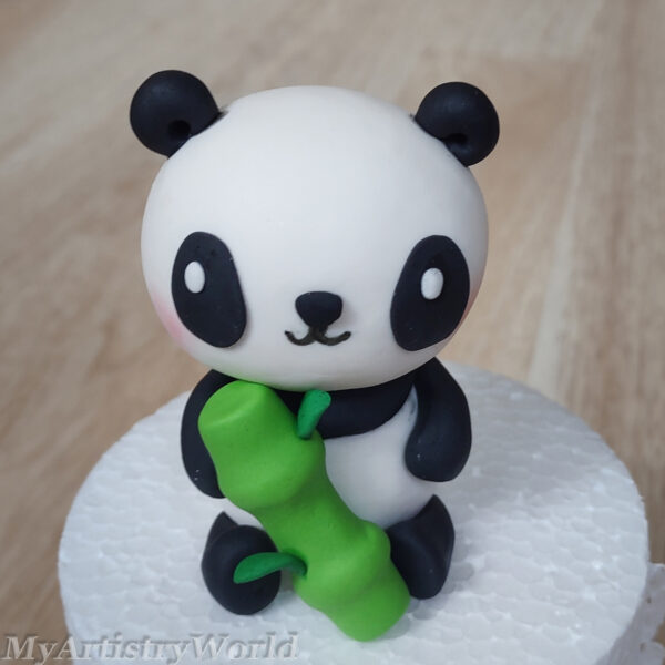 Edible Panda with Bamboo cake topper.