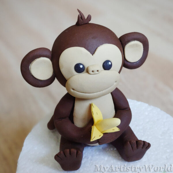 Monkey cake topper