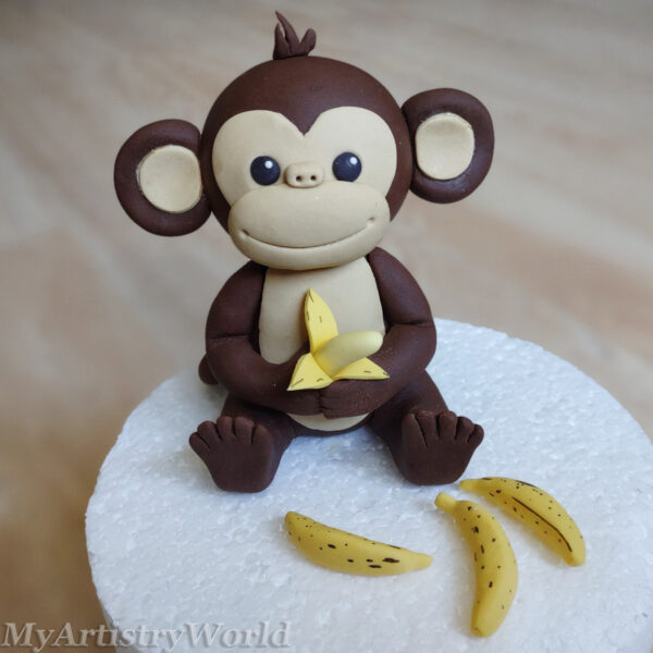 Monkey cake topper