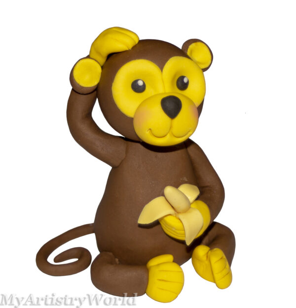 Monkey cake topper