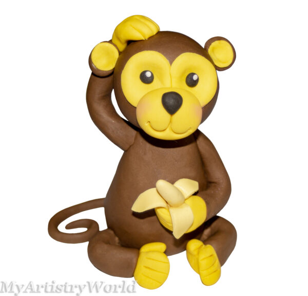 Monkey cake topper