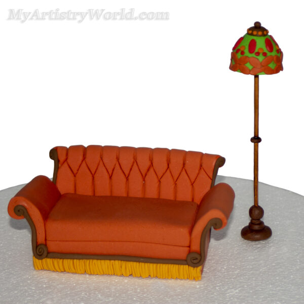 Friends couch and lamp cake toppers