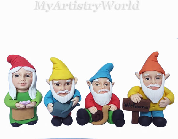 Garden Gnomes cake toppers