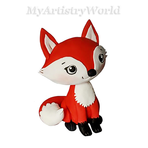 Fox cake topper