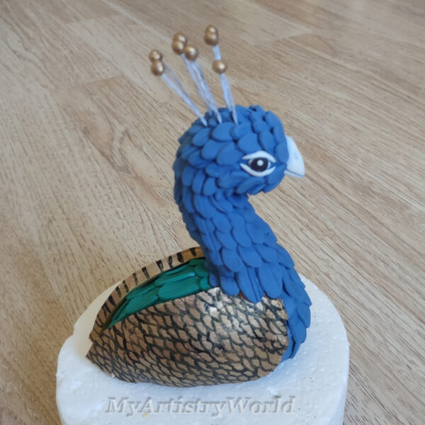 Peacock cake topper