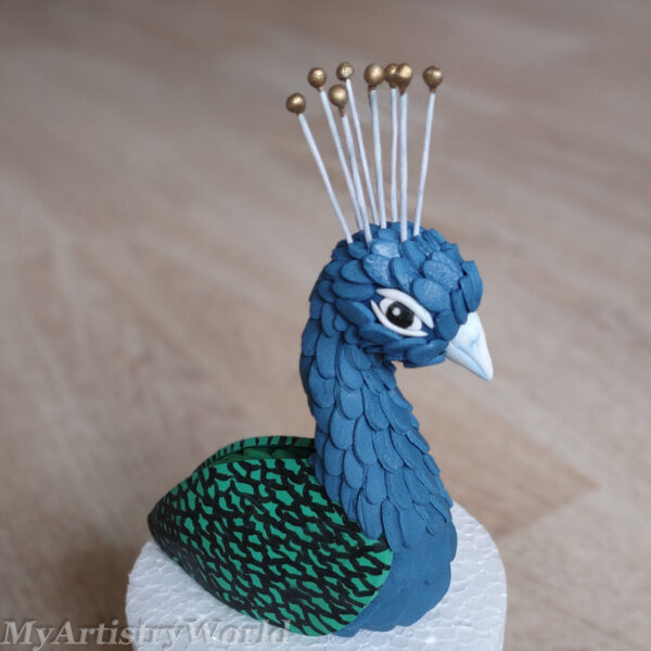 Peacock cake topper