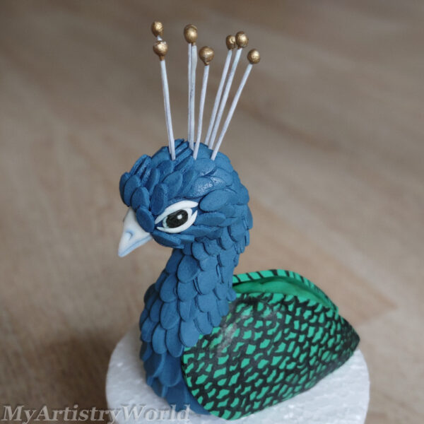 Peacock cake topper