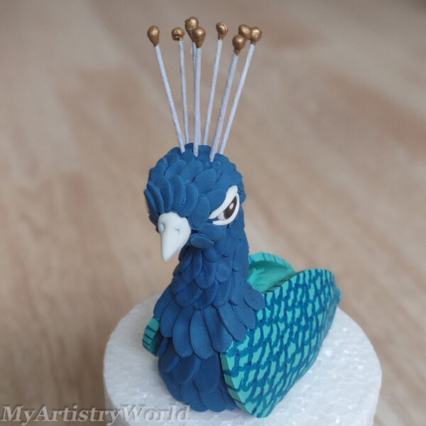 Peacock cake topper