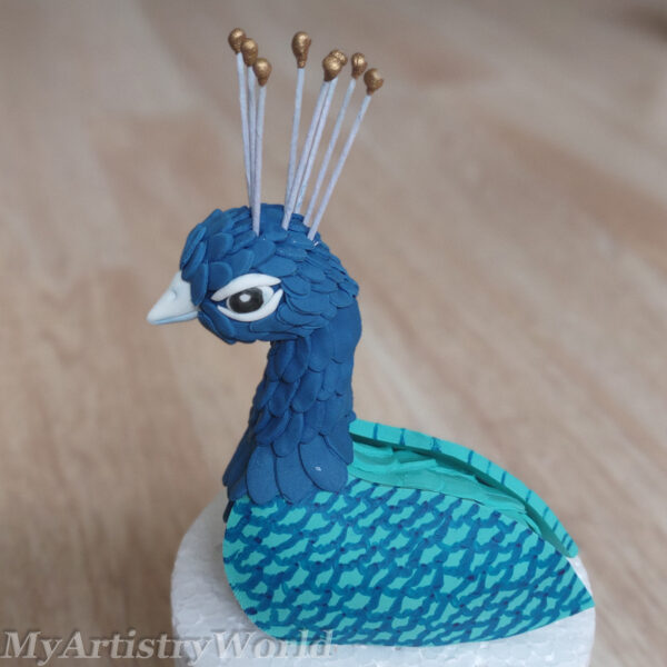 Peacock cake topper