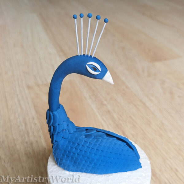 Peacock cake topper