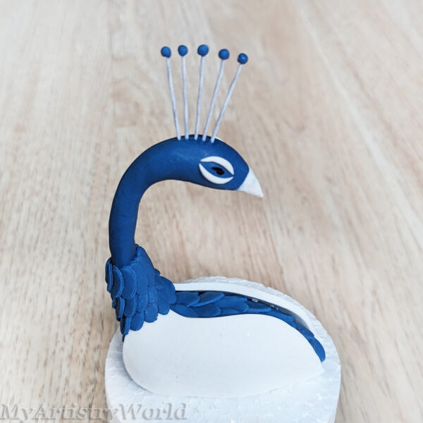 Peacock cake topper