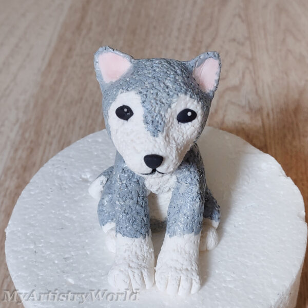 Baby Wolf cake topper