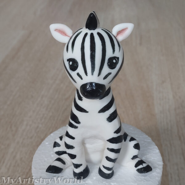 Zebra cake topper