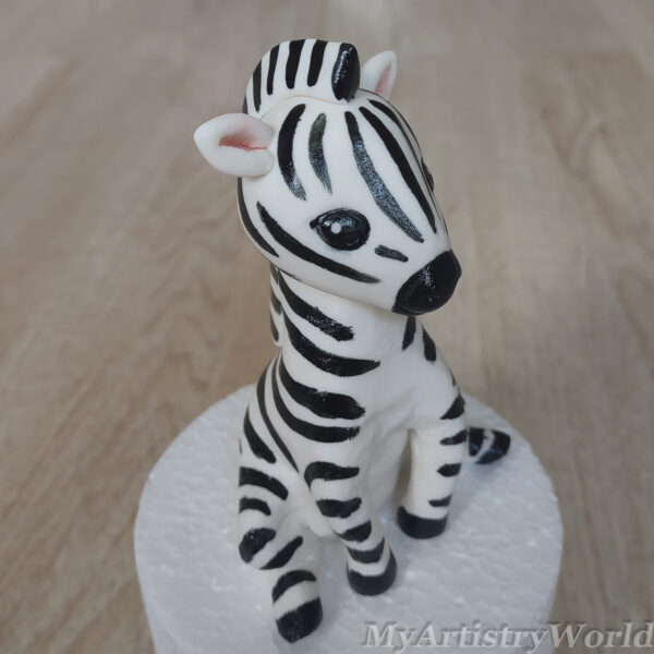 Zebra cake topper