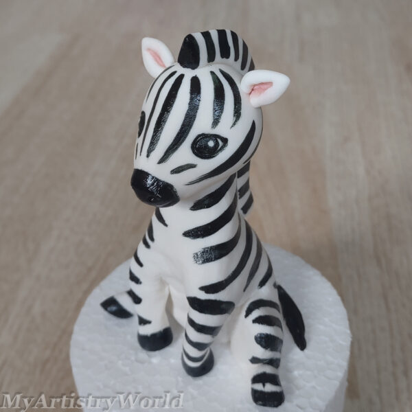 Zebra cake topper