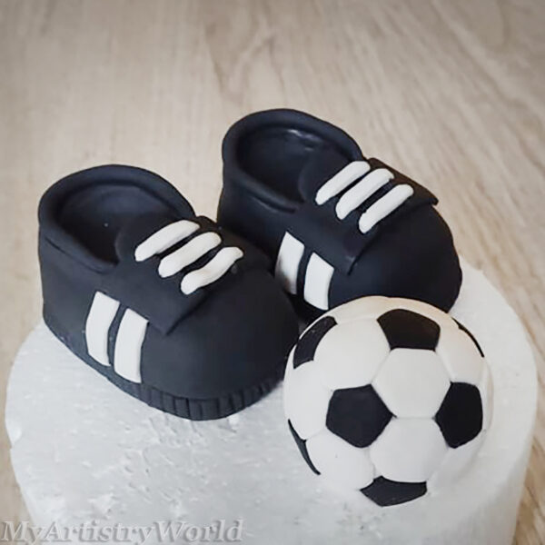 Soccer Cleats and Soccer ball cake toppers