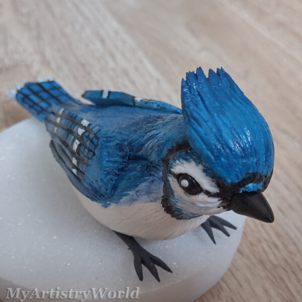 Blue Jay bird cake topper