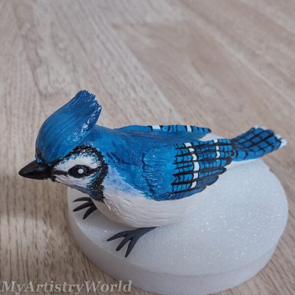 Blue Jay bird cake topper