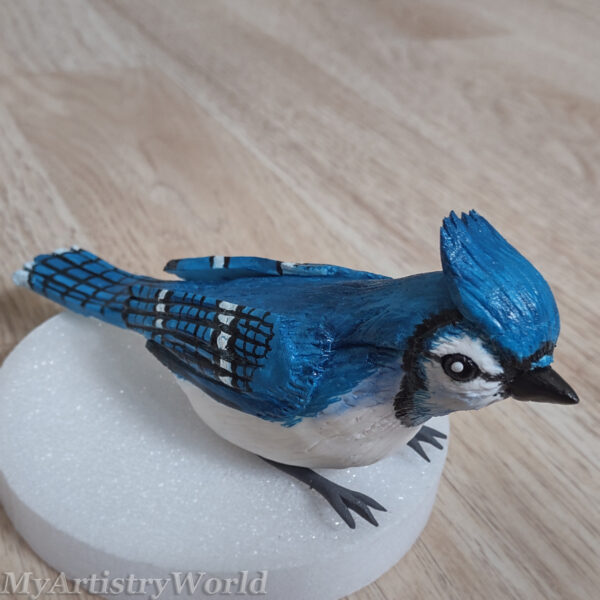 Blue Jay bird cake topper