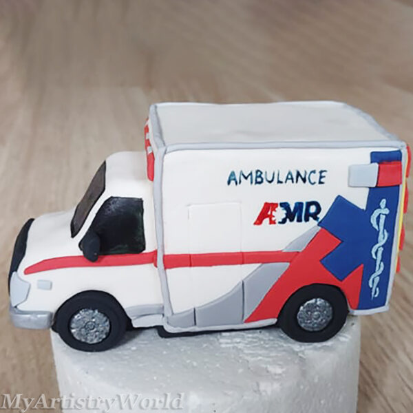 Ambulance Truck cake topper