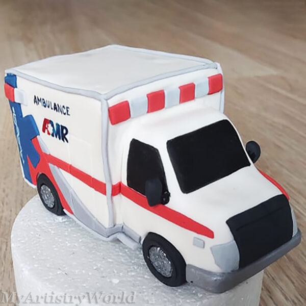 Ambulance Truck cake topper