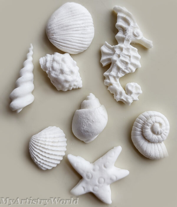 Seashell cake toppers