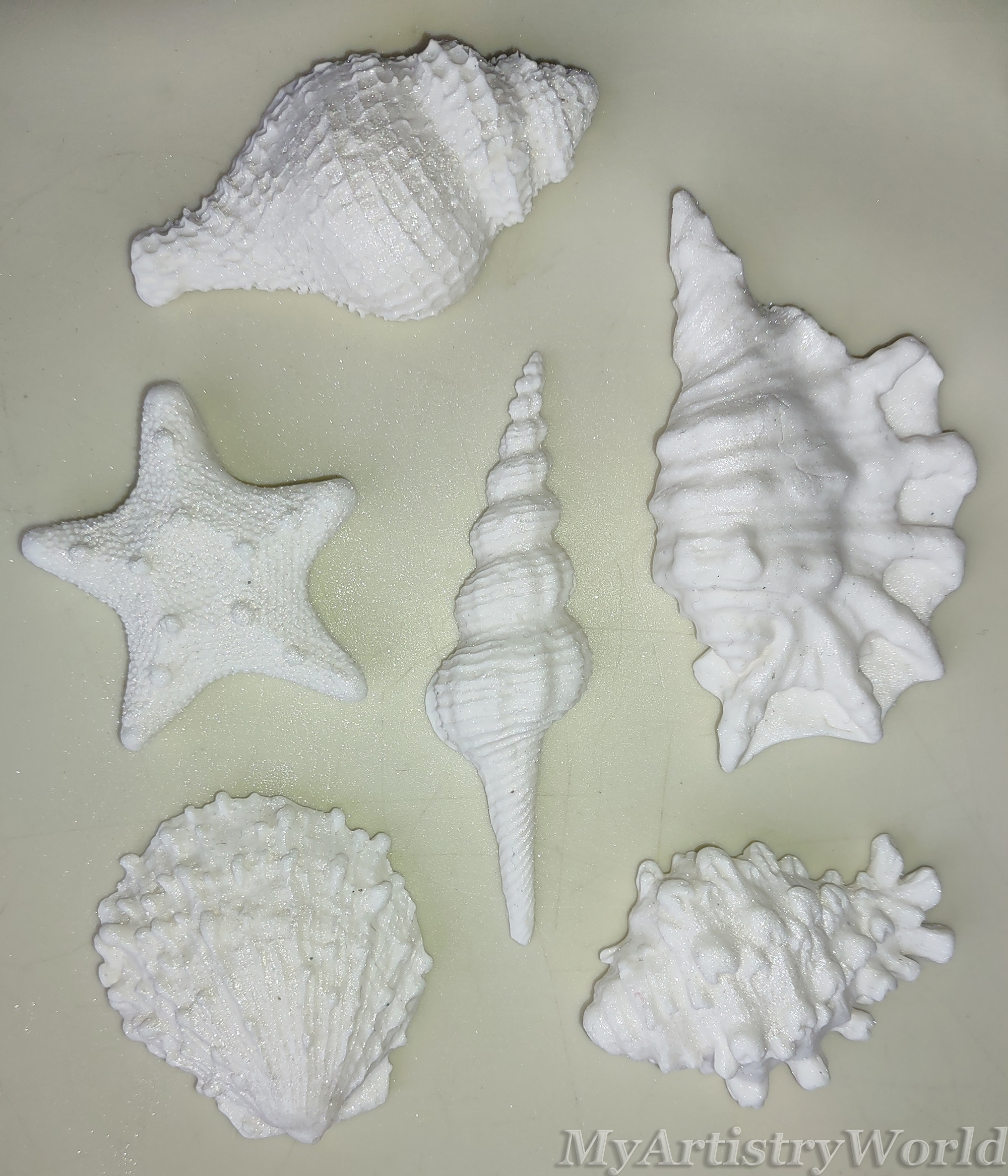 Seashell cake toppers