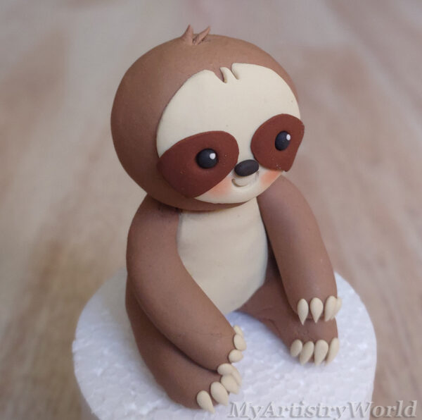 Sloth cake topper