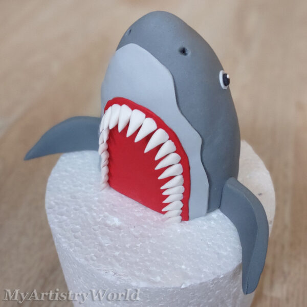 Shark head cake topper