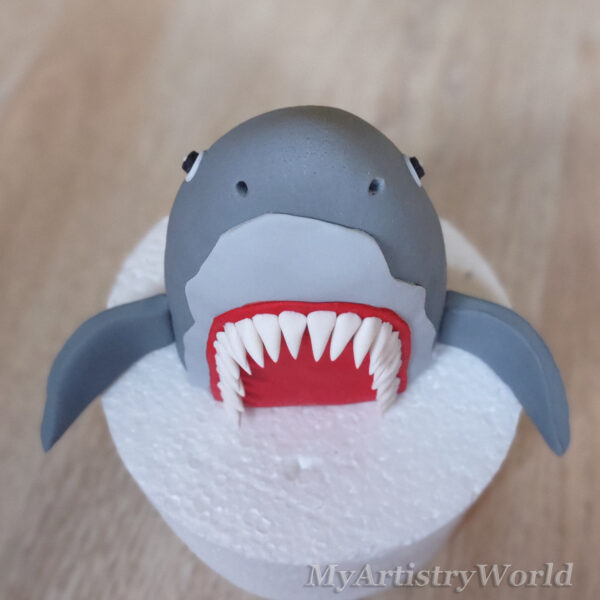 Shark head cake topper