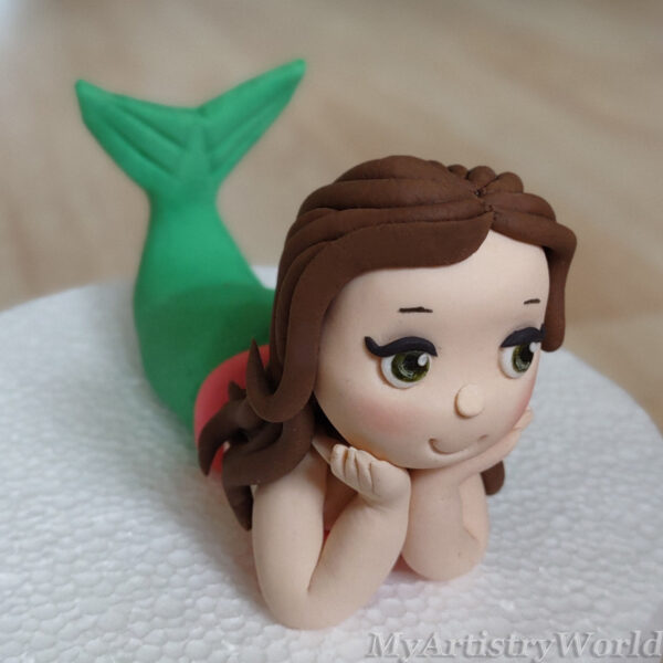 Mermaid cake topper