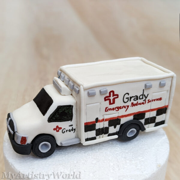 Ambulance Truck cake topper