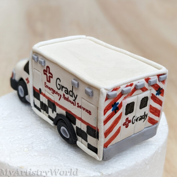 Ambulance Truck cake topper