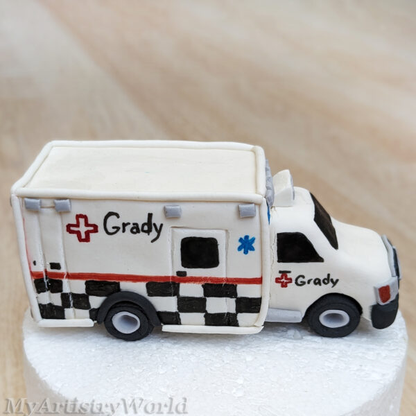 Ambulance Truck cake topper